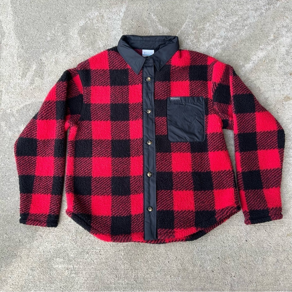 Columbia Red and Black Buffalo Plaid Fleece